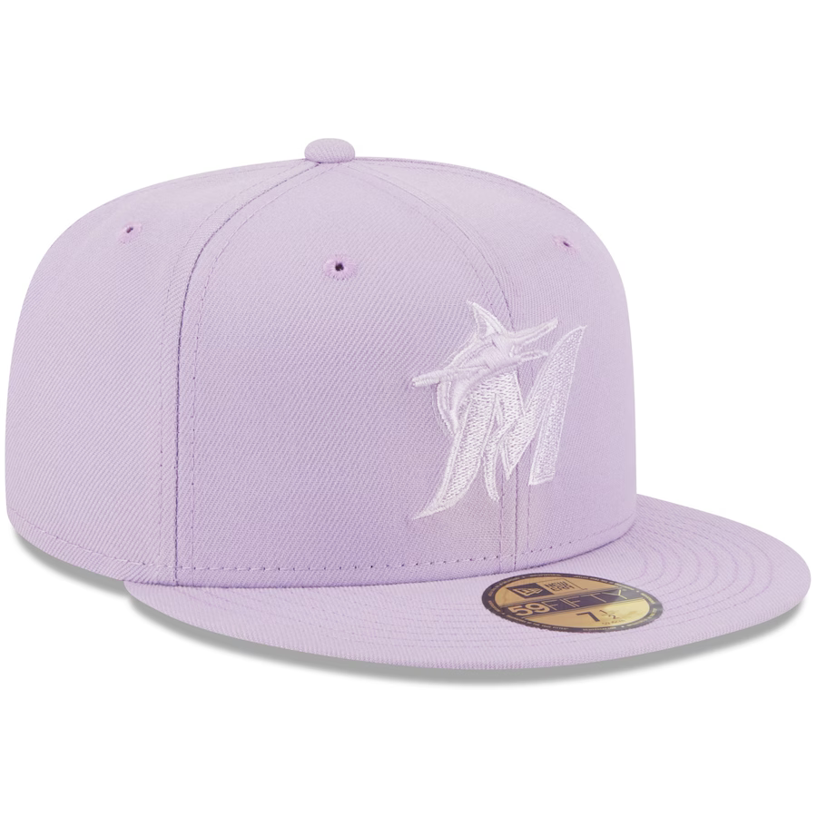 New Era Miami Marlins Lavender 59FIFTY Fitted Hat