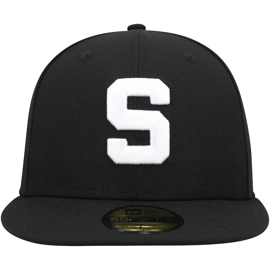 New Era Michigan State Spartans Black & White 59FIFTY Fitted Hat