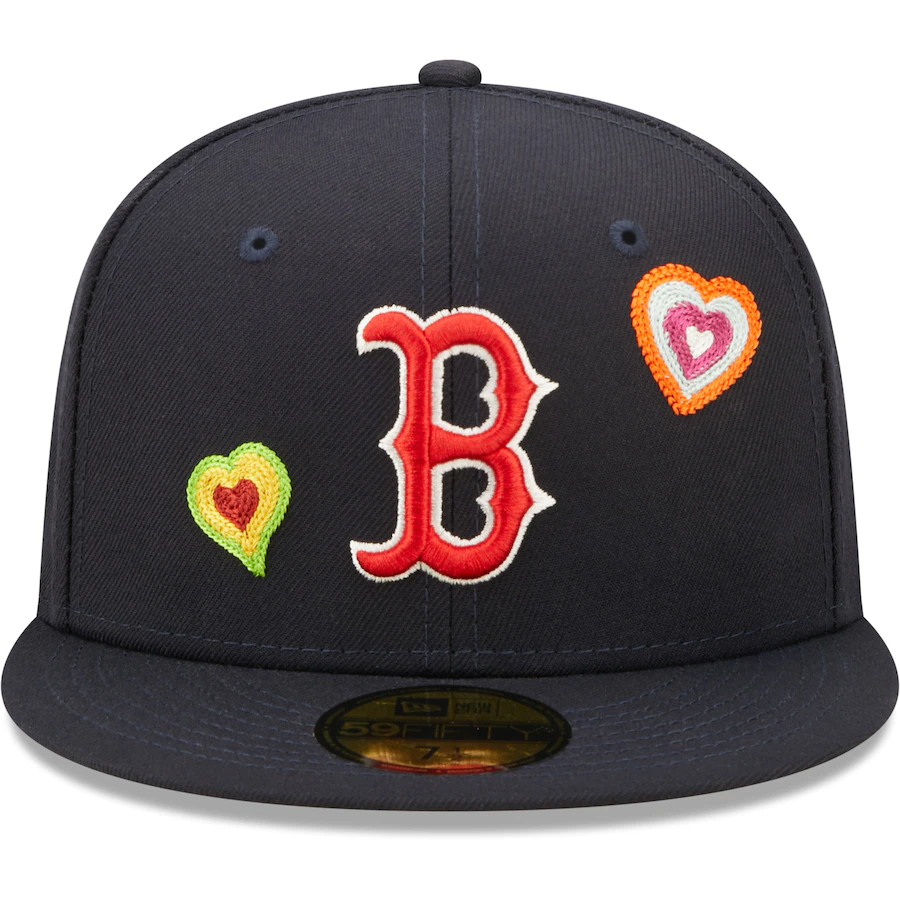 New Era Boston Red Sox Navy Chain Stitch Heart 59FIFTY Fitted Hat