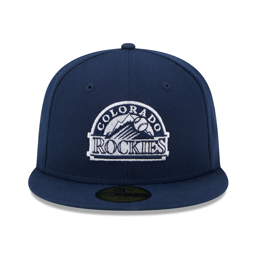 New Era  Colorado Rockies Navy Oceanside Green Undervisor 59FIFTY Fitted Hat