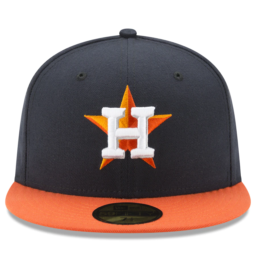 New Era Houston Astros 2022 Postseason Navy/Orange 59FIFTY Fitted Hat