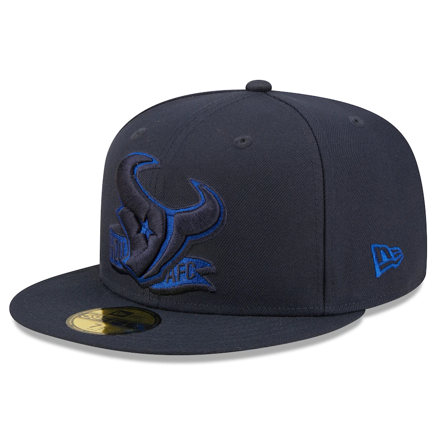 New Era Houston Texans Navy Tonal 2022 Sideline 59FIFTY Fitted Hat