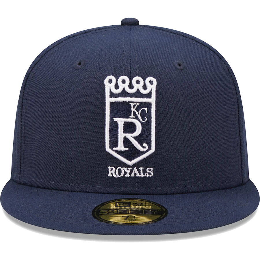 Kansas City Royals New Era Green Undervisor 59FIFTY Fitted Hat - Light  Blue/Navy
