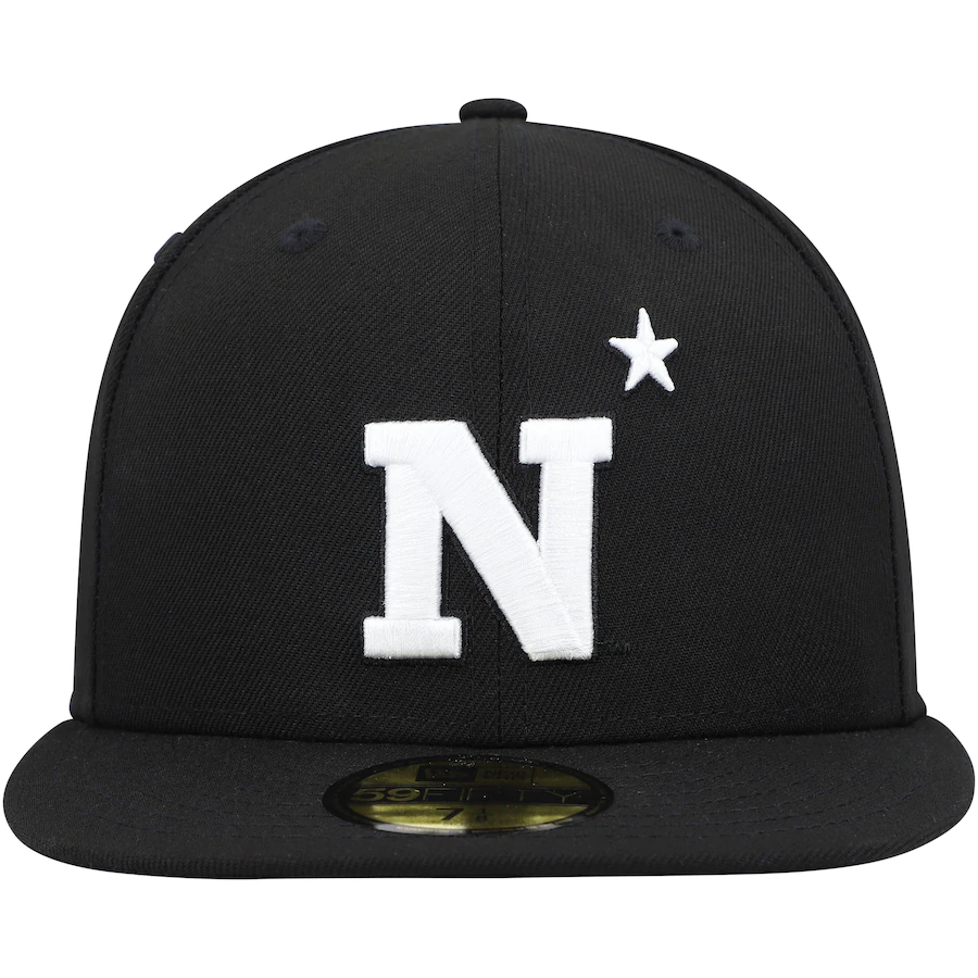 New Era Navy Midshipmen Black & White 59FIFTY Fitted Hat