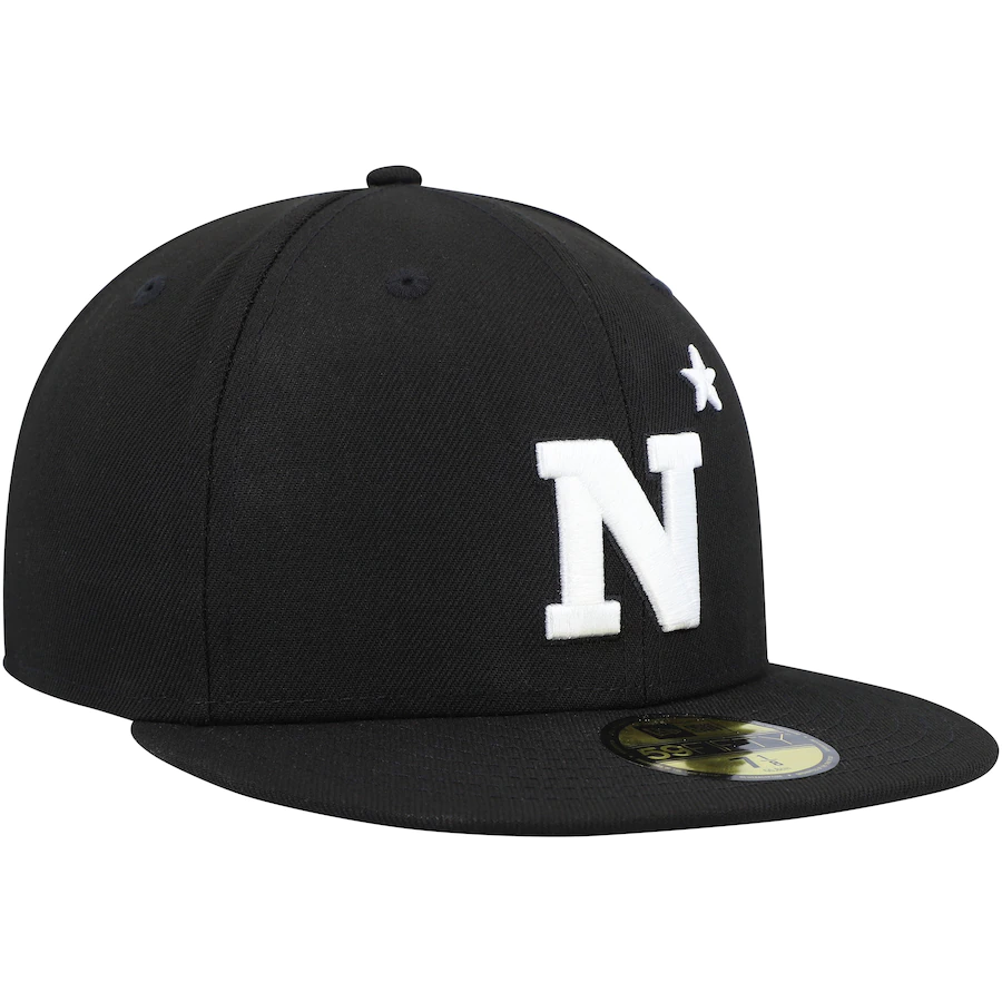 New Era Navy Midshipmen Black & White 59FIFTY Fitted Hat