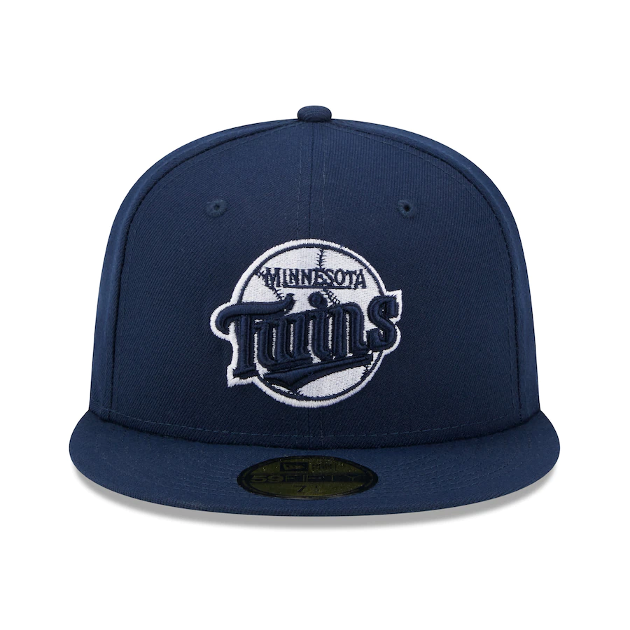 New Era Minnesota Twins Navy Oceanside Green Undervisor 59FIFTY Fitted Hat