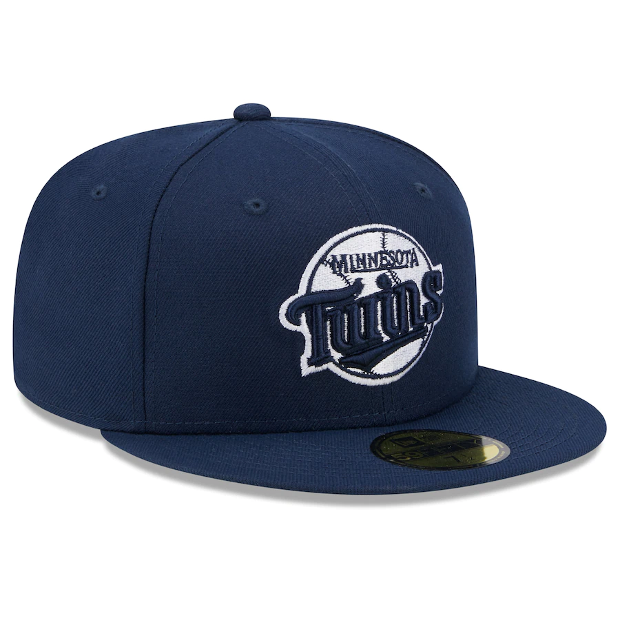 New Era Minnesota Twins Navy Oceanside Green Undervisor 59FIFTY Fitted Hat