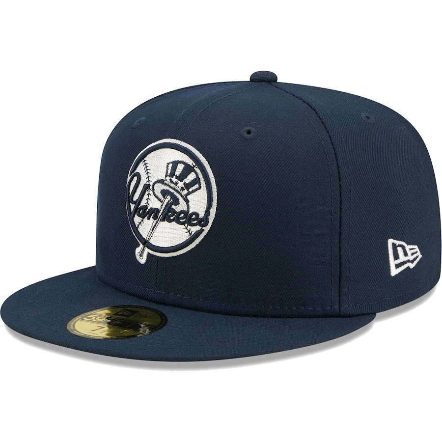 New Era New York Yankees Navy Oceanside Green Undervisor 59FIFTY Fitted Hat