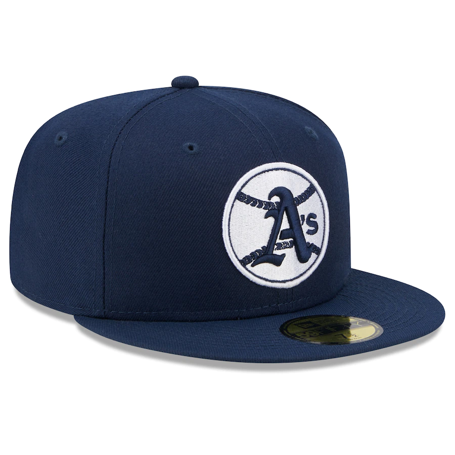 New Era Oakland Athletics Navy Oceanside Green Undervisor 59FIFTY Fitted Hat
