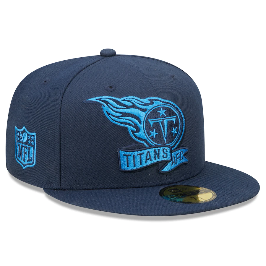 New Era Tennessee Titans Navy Tonal 2022 Sideline 59FIFTY Fitted Hat