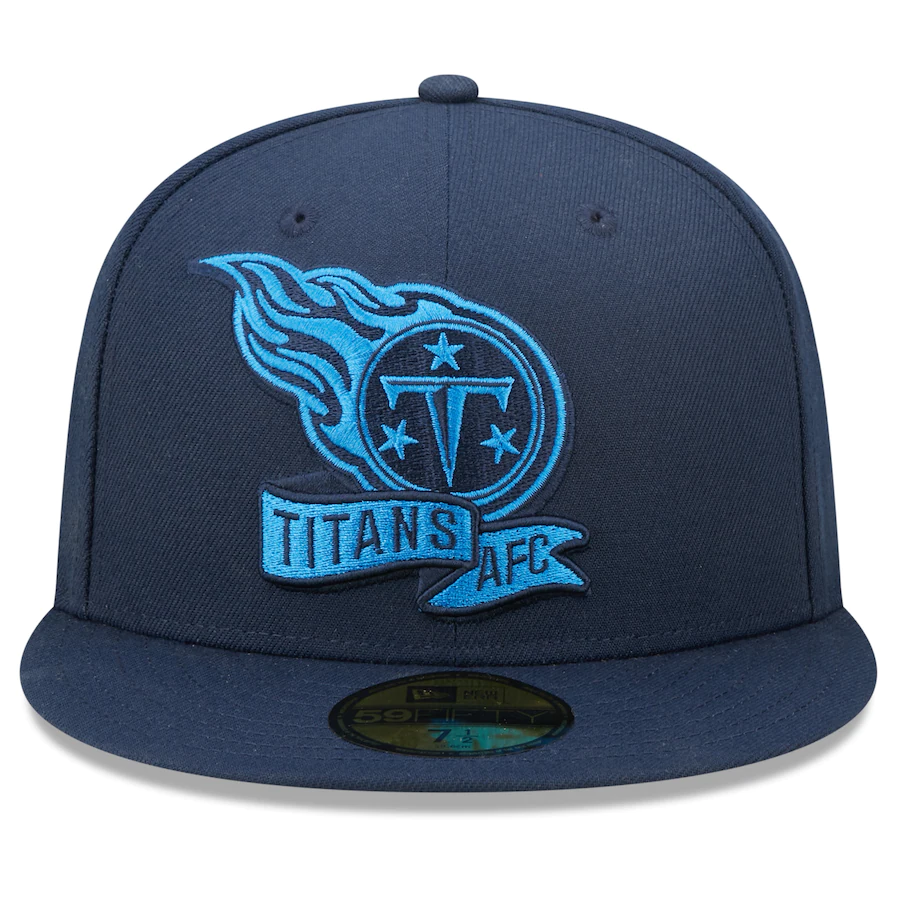 New Era Tennessee Titans Navy Tonal 2022 Sideline 59FIFTY Fitted Hat