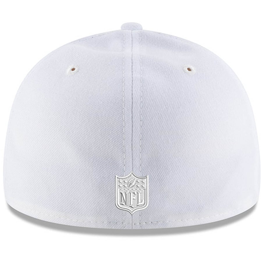 New Era New England Patriots Primary Logo White on White Low Profile 59FIFTY Fitted Hat