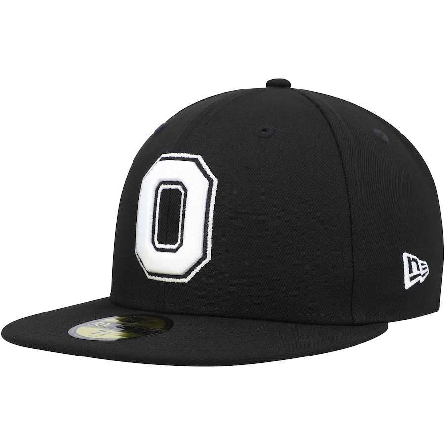 New Era Ohio State Buckeyes Black & White 59FIFTY Fitted Hat