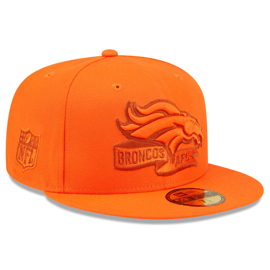 New Era Denver Broncos Orange Tonal 2022 Sideline 59FIFTY Fitted Hat