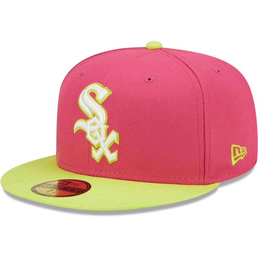 New Era Chicago White Sox Pink 2005 World Series Champions Beetroot Cyber 59FIFTY Fitted Hat