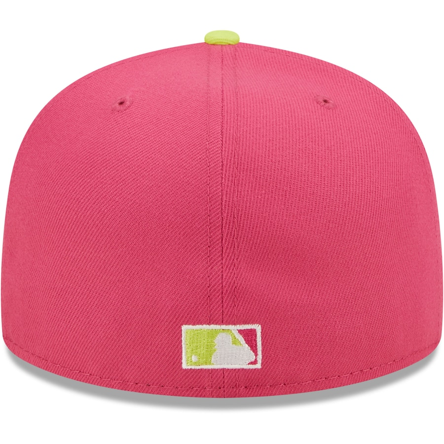 New Era Los Angeles Angels Pink 2002 World Series Champions Beetroot Cyber 59FIFTY Fitted Hat