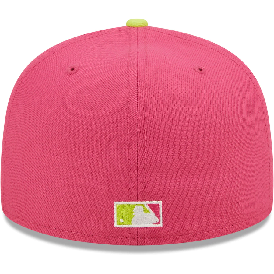 New Era Oakland Athletics Pink 1989 World Series Champions Beetroot Cyber 59FIFTY Fitted Hat