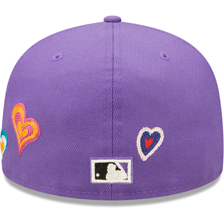 New Era Arizona Diamondbacks Purple Chain Stitch Heart 59FIFTY Fitted Hat