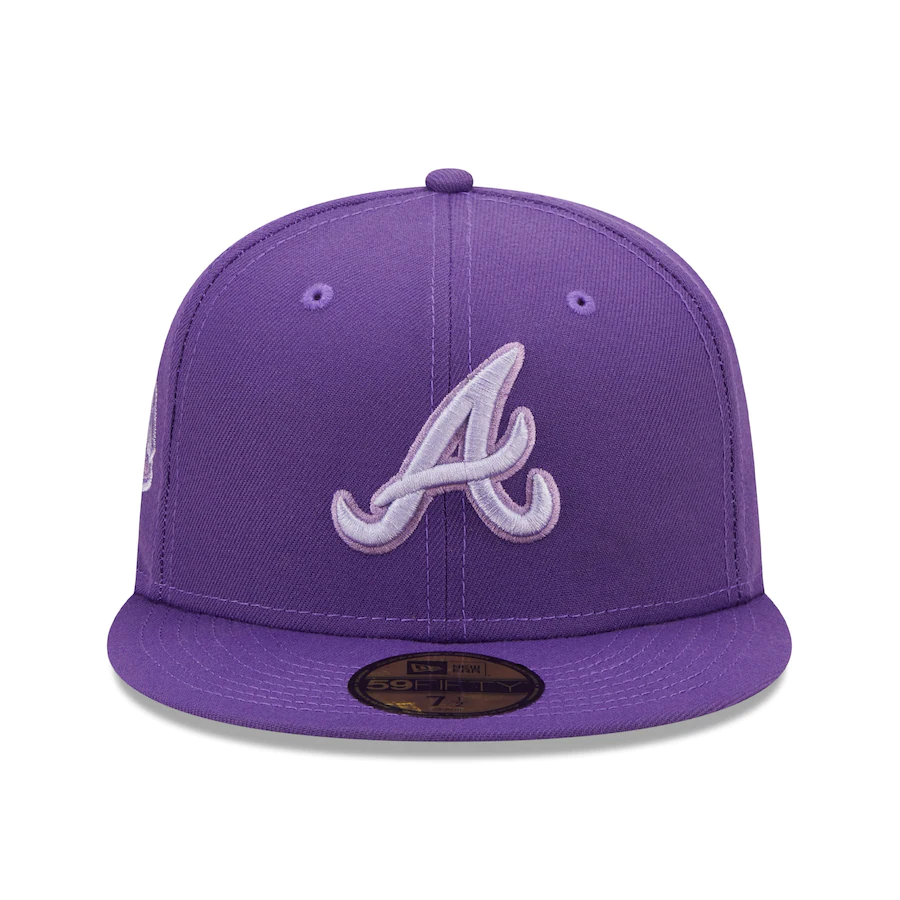 New Era Atlanta Braves Purple 1999 World Series Lavender Undervisor 59FIFTY Fitted Hat