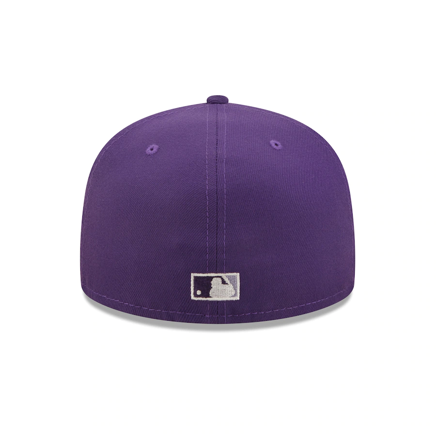New Era Atlanta Braves Purple 2021 World Series Champions Lavender Undervisor 59FIFTY Fitted Hat