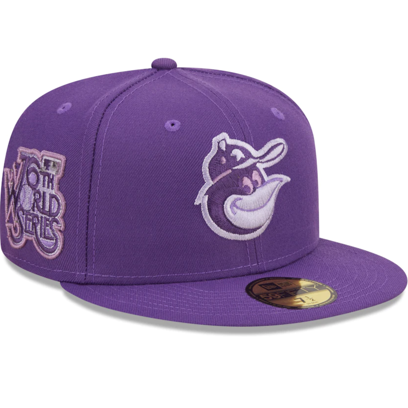New Era Baltimore Orioles Purple Lavender Undervisor 59FIFTY Fitted Hat