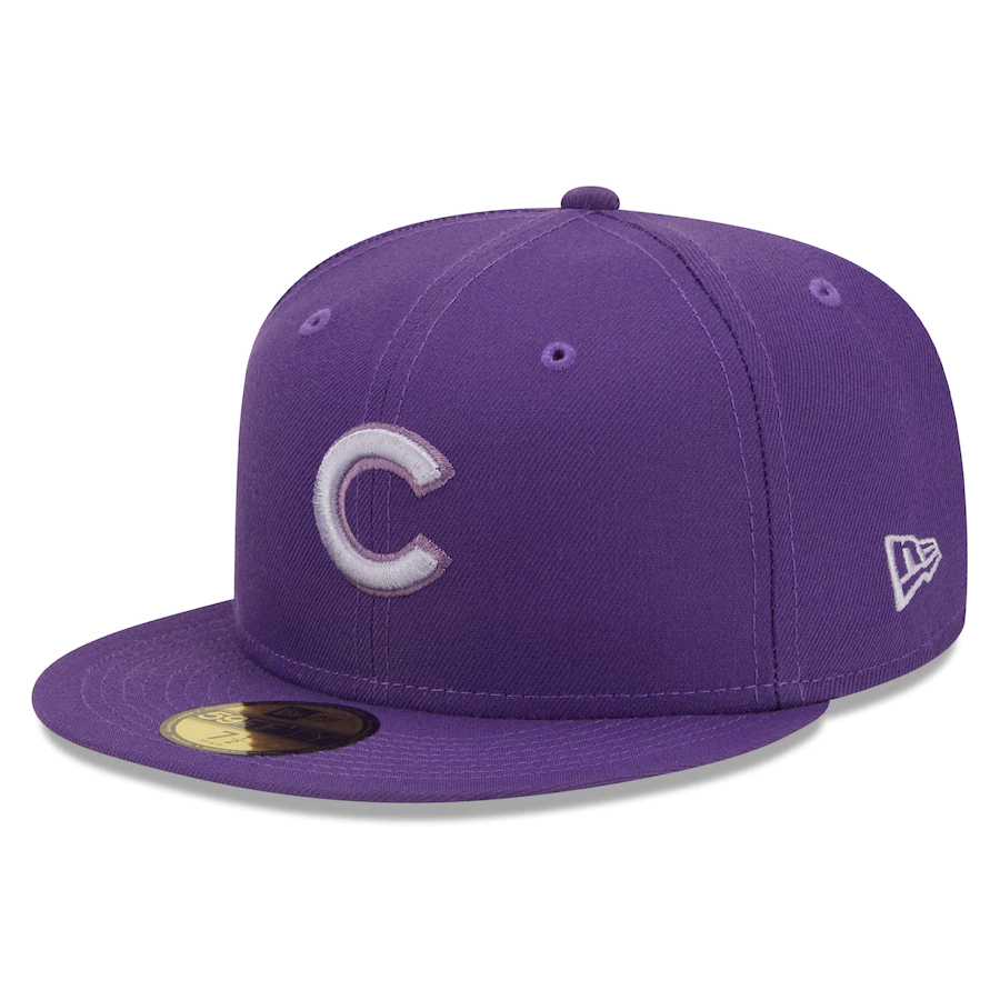 New Era Chicago Cubs Purple Lavender Undervisor 59FIFTY Fitted Hat