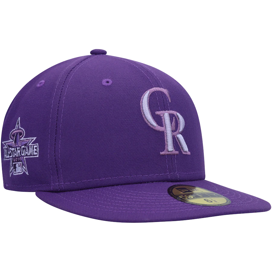 New Era Colorado Rockies Purple Lavender Undervisor 59FIFTY Fitted Hat