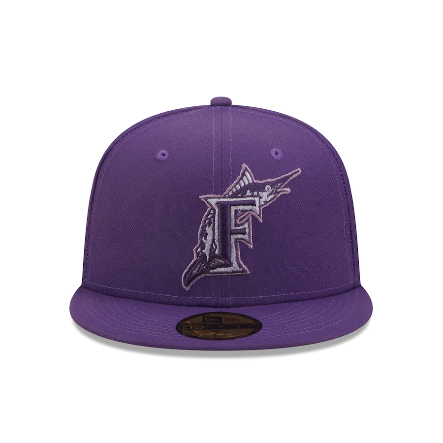 New Era Florida Marlins Purple 2003 World Series Lavender Undervisor 59FIFTY Fitted Hat