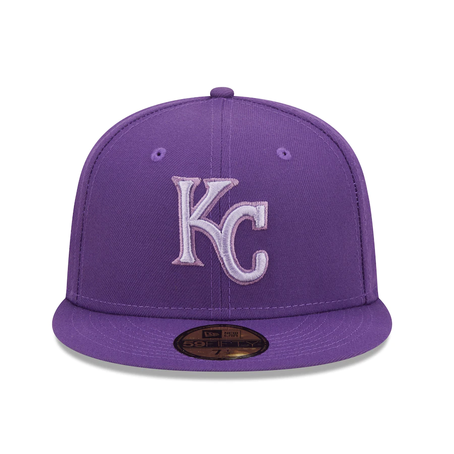 New Era Kansas City Royals Purple 40th Anniversary Lavender Undervisor 59FIFTY Fitted Hat