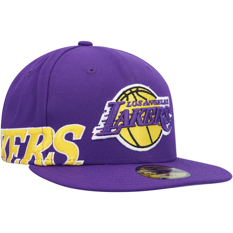 New Era Los Angeles Lakers Side Arch Jumbo 59FIFTY Fitted Hat