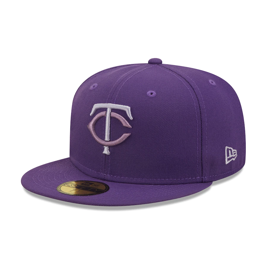 New Era Minnesota Twins Purple Lavender Undervisor 59FIFTY Fitted Hat