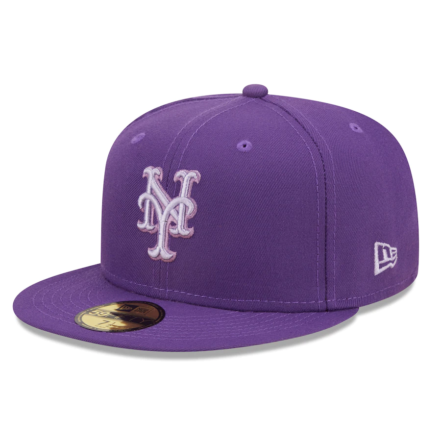 New Era New York Mets Purple Lavender Undervisor 59FIFTY Fitted Hat