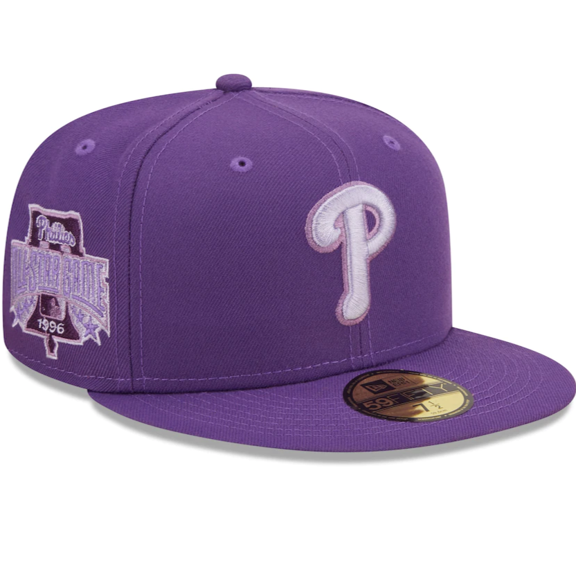New Era Philadelphia Phillies Purple Lavender Undervisor 59FIFTY Fitted Hat