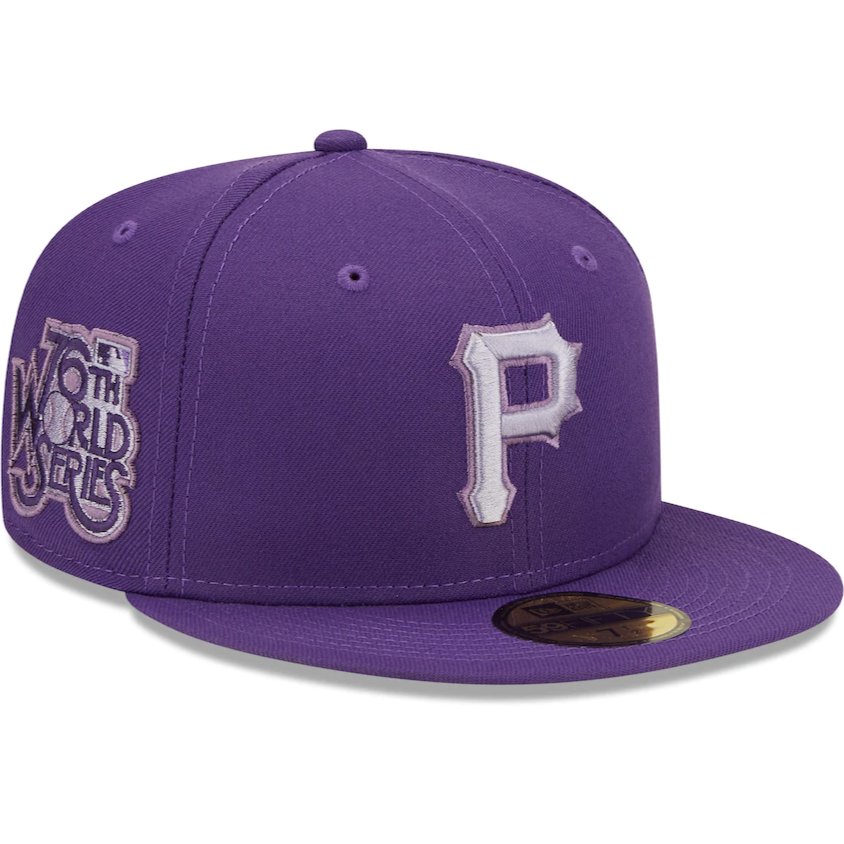 New Era Pittsburgh Pirates Purple Lavender Undervisor 59FIFTY Fitted Hat