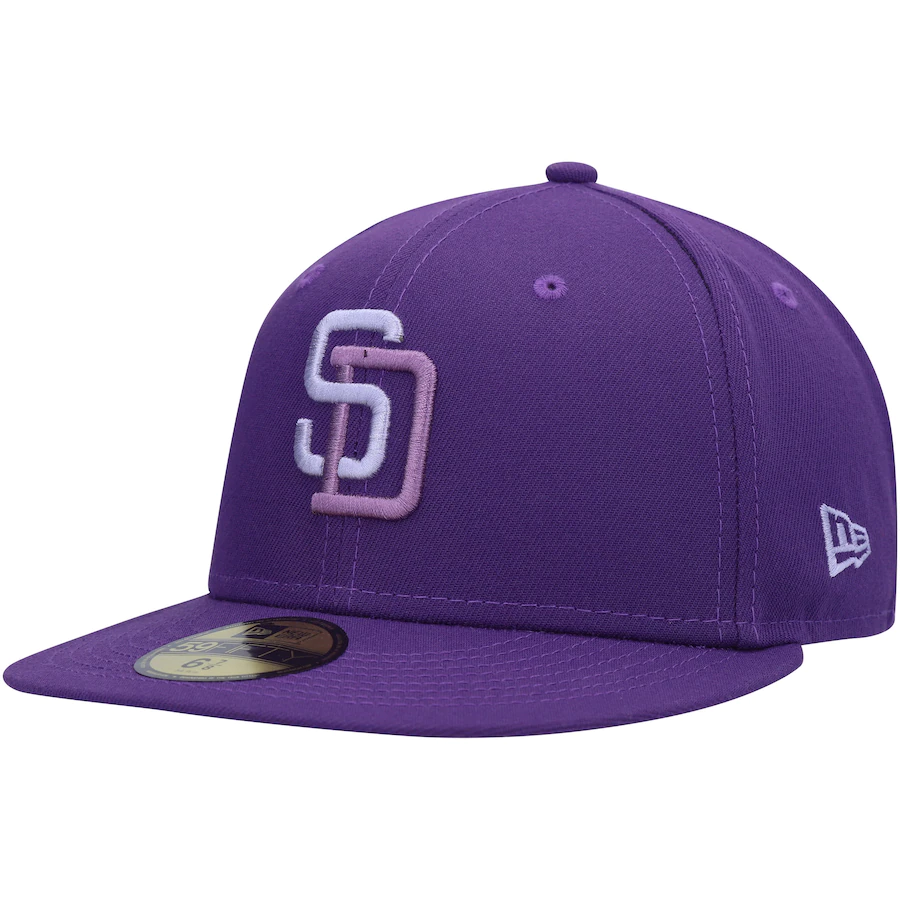 New Era San Diego Padres Purple Lavender Undervisor 59FIFTY Fitted Hat