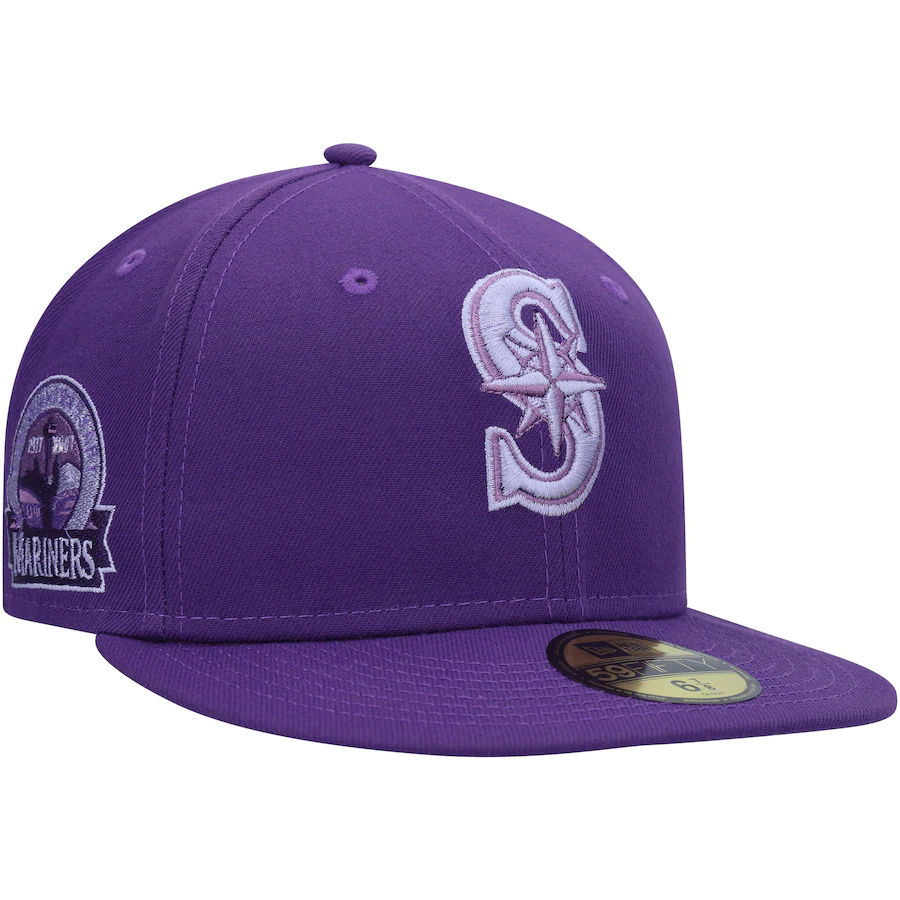 New Era Seattle Mariners Purple Lavender Undervisor 59FIFTY Fitted Hat