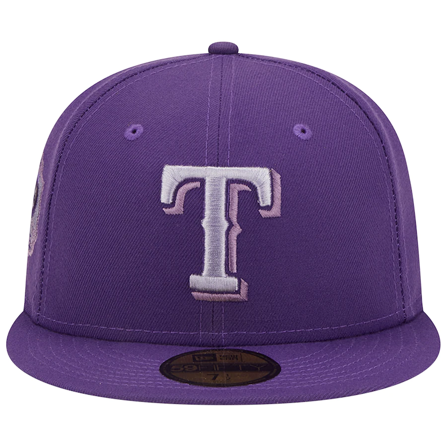 New Era Texas Rangers Purple Lavender Undervisor 59FIFTY Fitted Hat