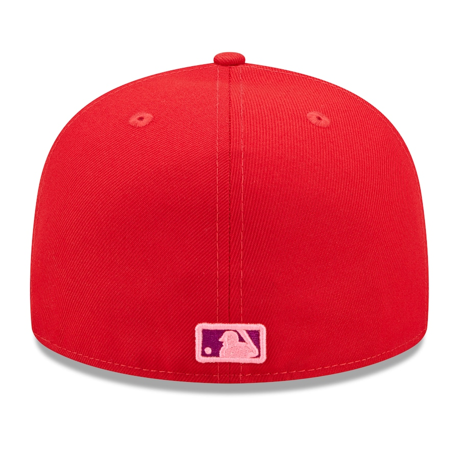 New Era Chicago Cubs Red Purple Undervisor 59FIFTY Fitted Hat