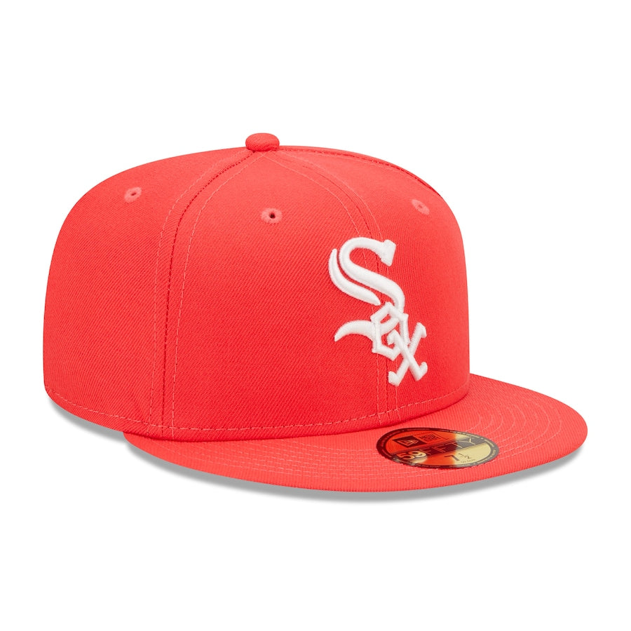 New Era Chicago White Sox Lava Highlighter Logo 59FIFTY Fitted Hat