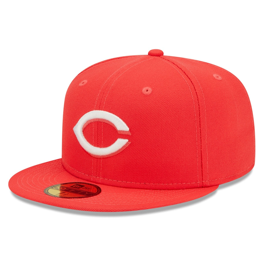 New Era Cincinnati Reds Lava Highlighter Logo 59FIFTY Fitted Hat