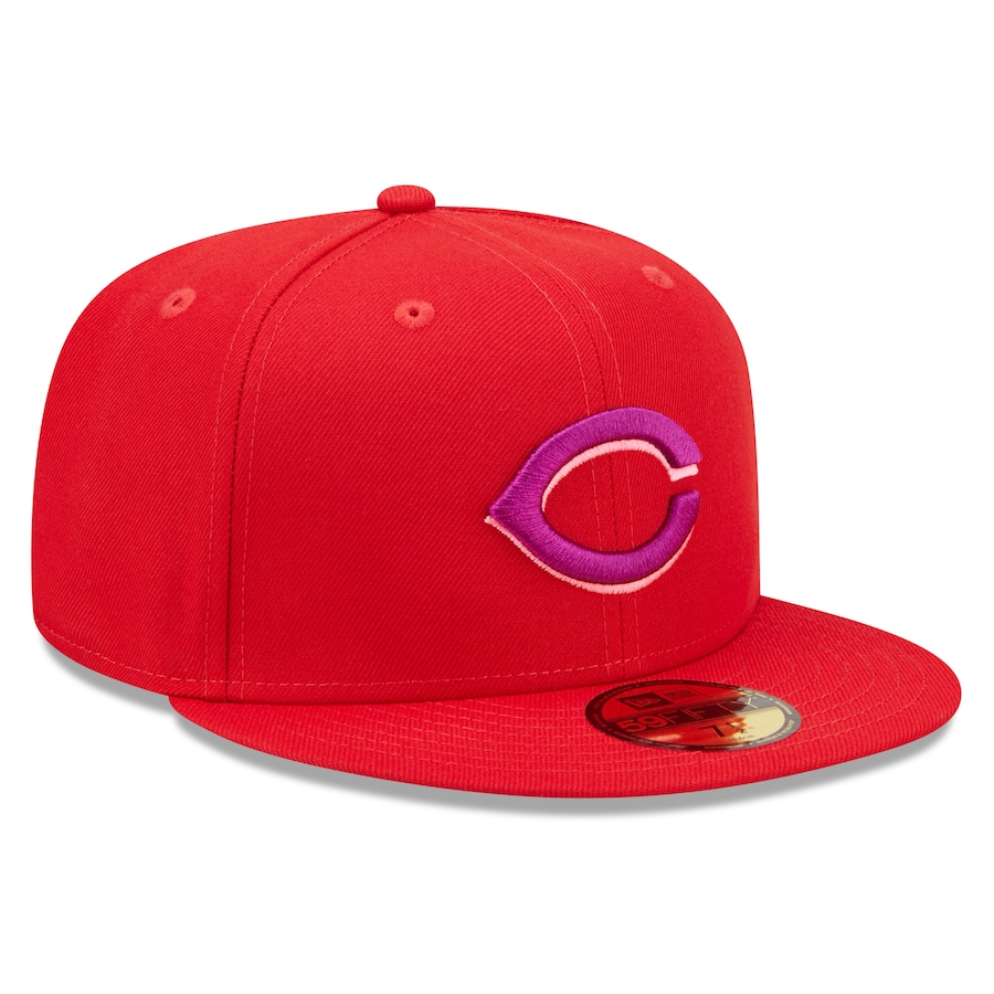 New Era Cincinnati Reds (Red) Purple Undervisor 59FIFTY Fitted Hat