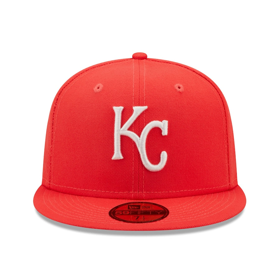 New Era Kansas City Royals Lava Highlighter Logo 59FIFTY Fitted Hat