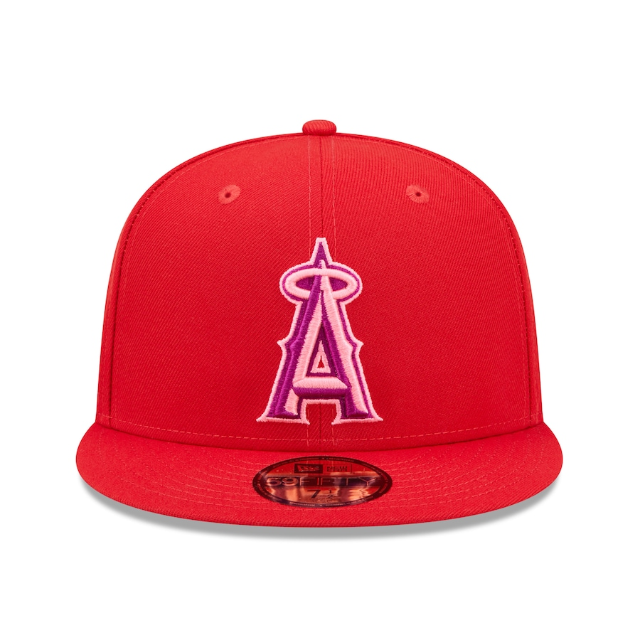 New Era Los Angeles Angels Red Purple Undervisor 59FIFTY Fitted Hat