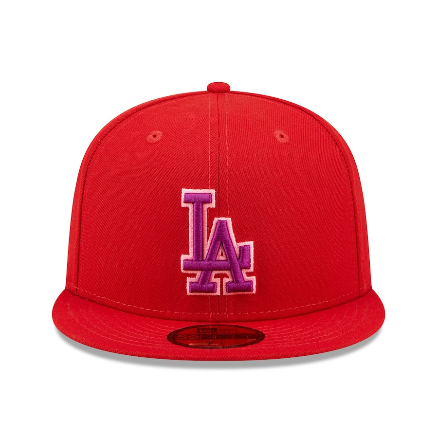 New Era Los Angeles Dodgers Red Purple Undervisor 59FIFTY Fitted Hat