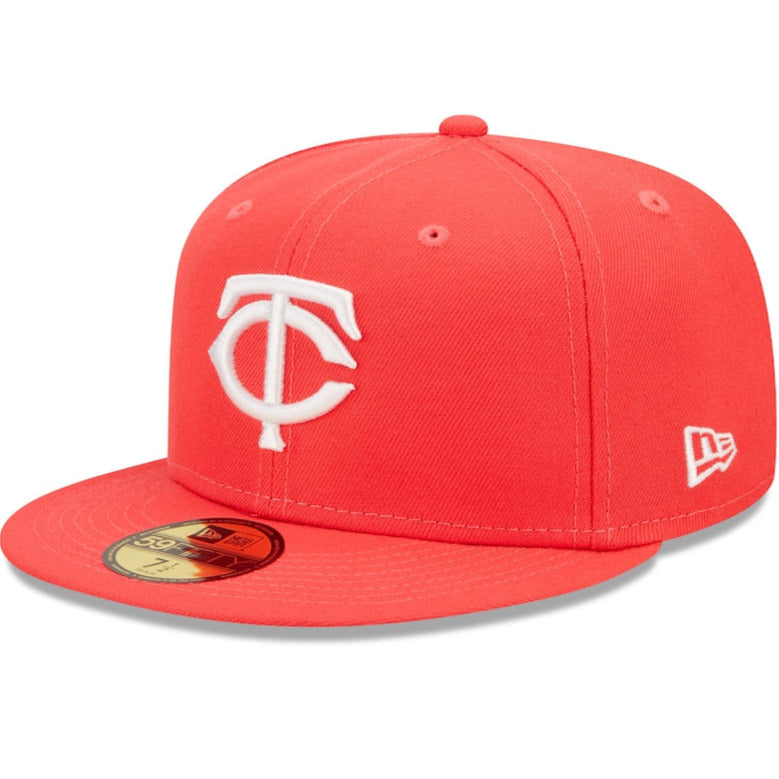 New Era Minnesota Twins Lava Highlighter Logo 59FIFTY Fitted Hat