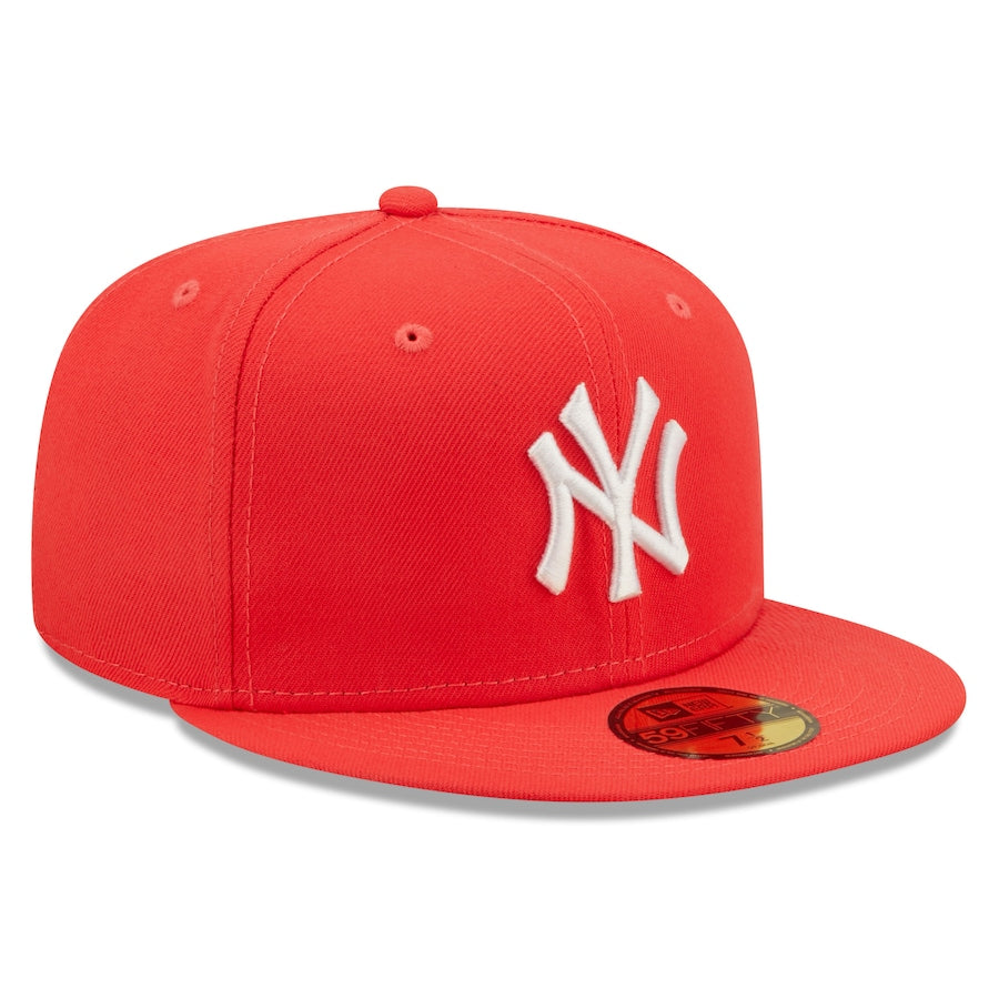 New Era New York Yankees Lava Highlighter Logo 59FIFTY Fitted Hat