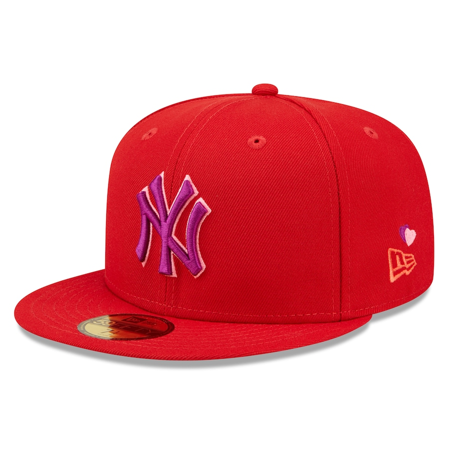 New Era New York Yankees Red Purple Undervisor 59FIFTY Fitted Hat