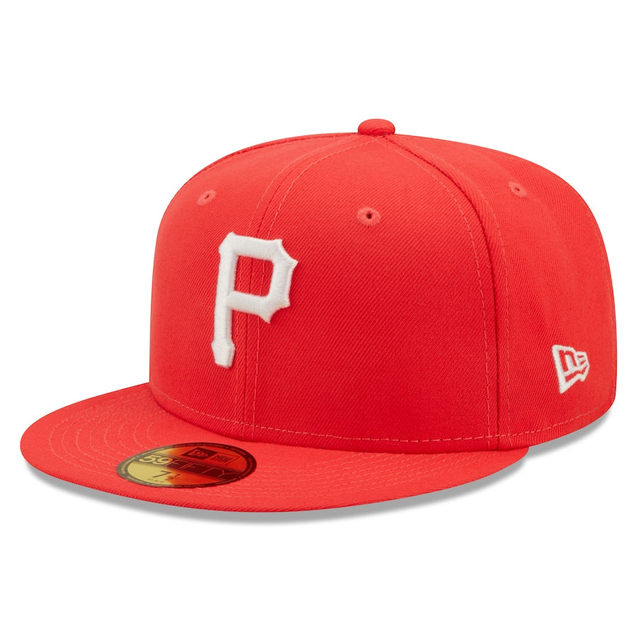 New Era Pittsburgh Pirates Lava Highlighter Logo 59FIFTY Fitted Hat
