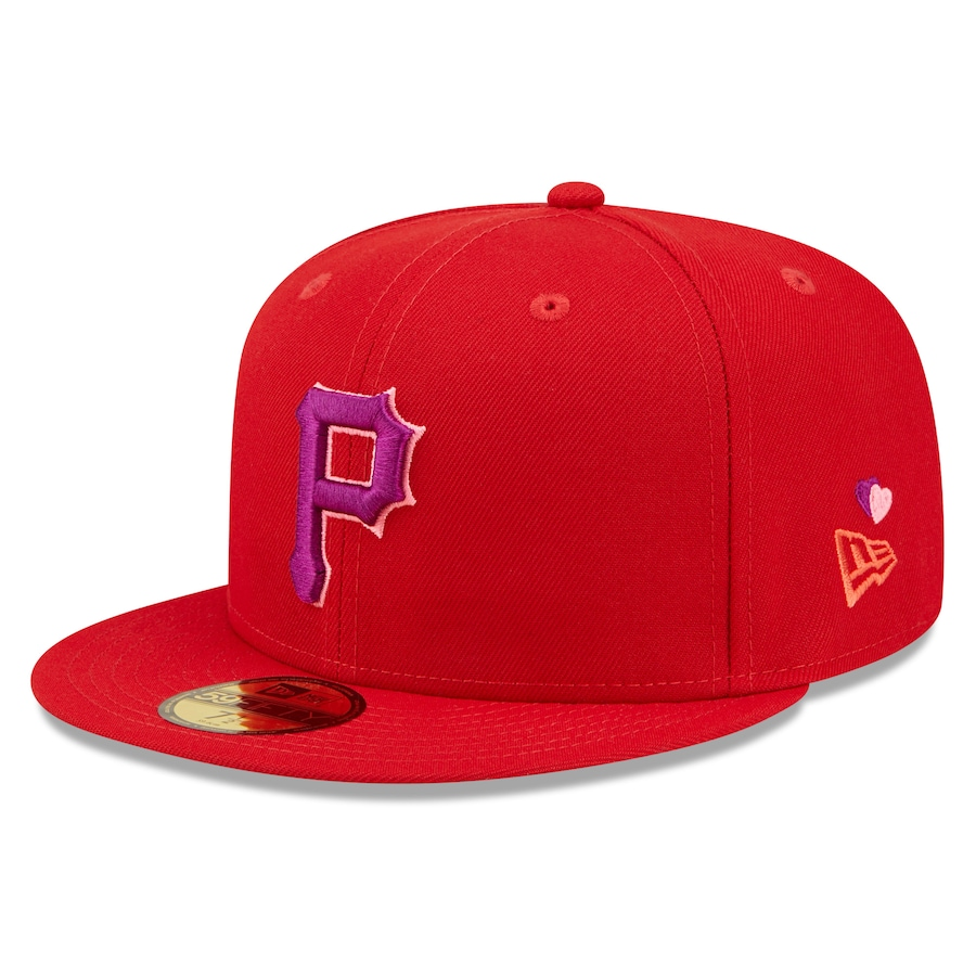 New Era Pittsburgh Pirates Red Purple Undervisor 59FIFTY Fitted Hat