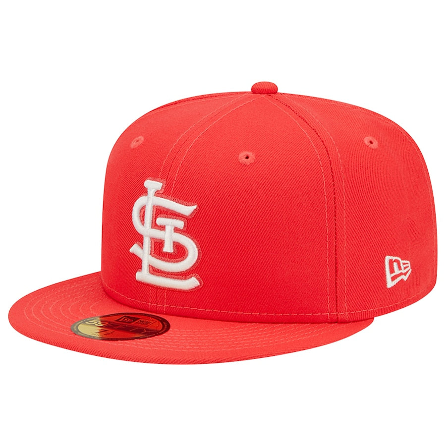New Era St. Louis Cardinals Lava Highlighter Logo 59FIFTY Fitted Hat